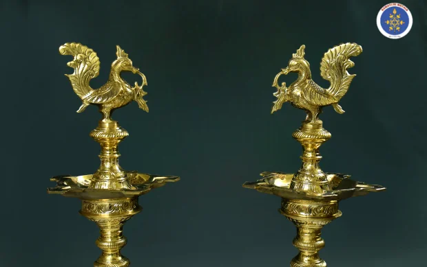 Pure Brass Special Nagas Kuthuvilaku - 5 Feet - Image 2
