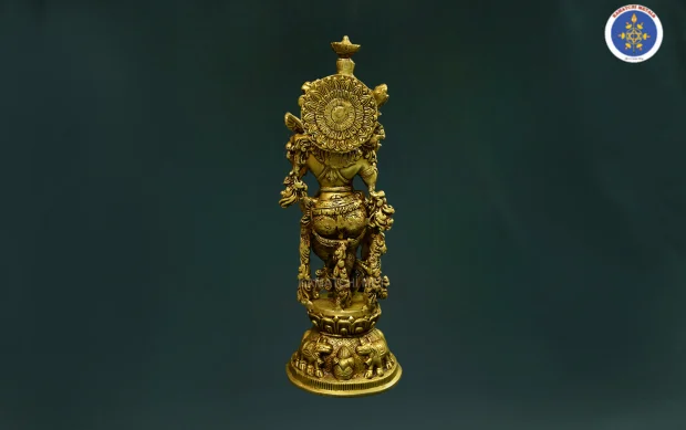 Brass Antique Krishnan - Image 2
